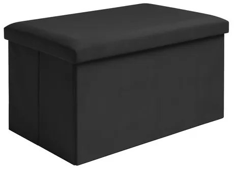 Black velvet pouf 60x30x30 cm Ruhhy 25995