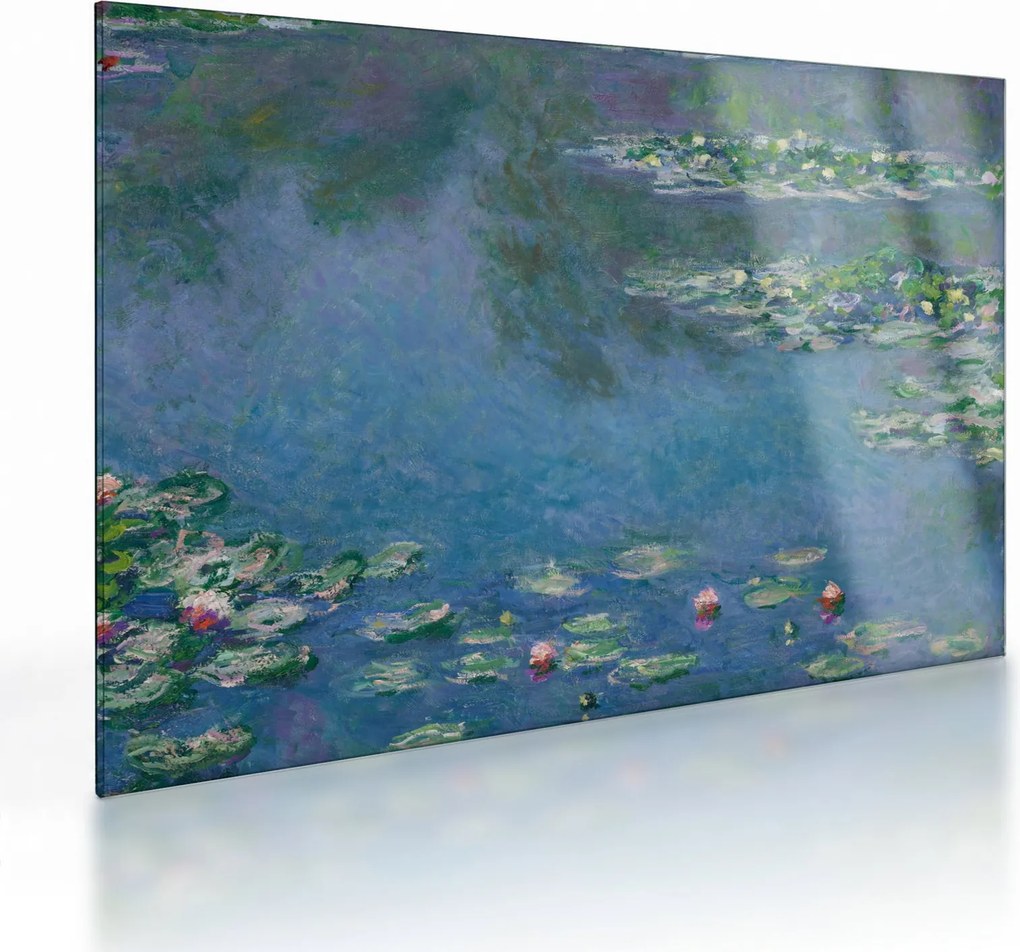 Üveg kép - Claude Monet, Water Lilies, reprodukciók (70x50 cm)