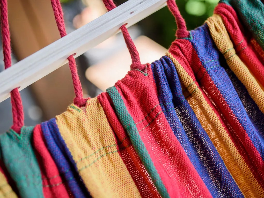 Színes függőágy párnával HAMAK 2 személyre 190x150 cm