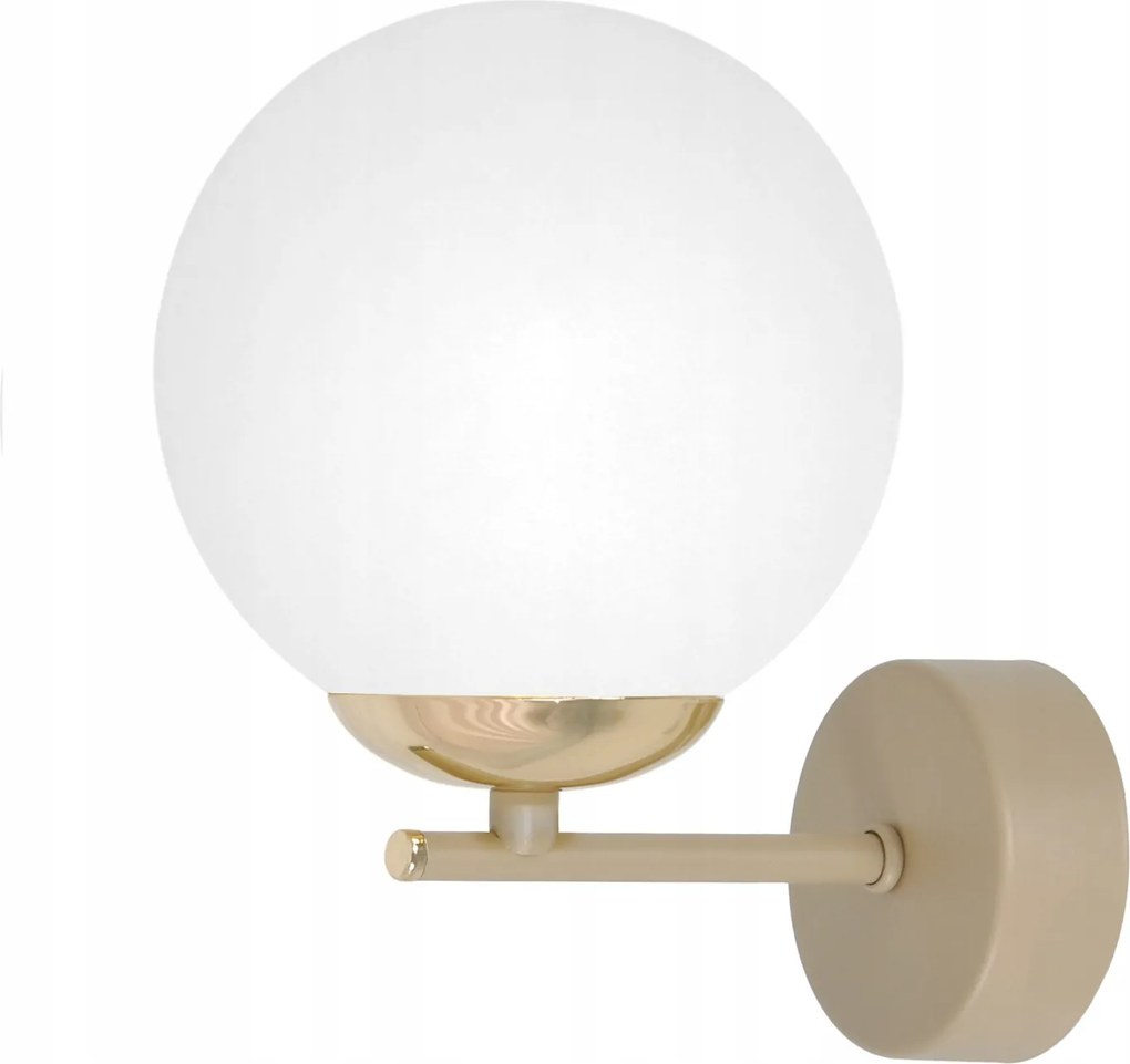 Savia fali lámpa Kaja bézs, üveg, 1xE14, 10W, modern stílus