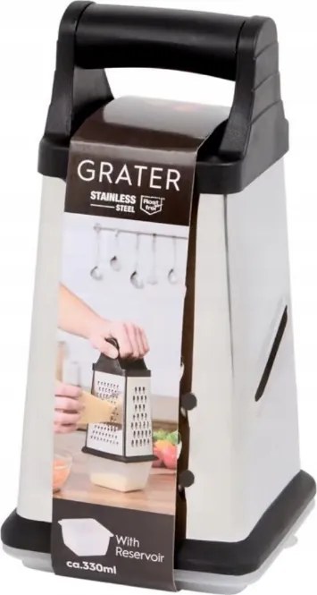 Zöldségreszelő Rozsdamentes Acél Kézi Reszelő Tartállyal