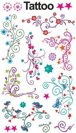 Matrica, tetoválás, 1 ív, 76x120 mm, AVERY ZWECKFORM, Z-Design No.56749, ornamentika (AY56749)