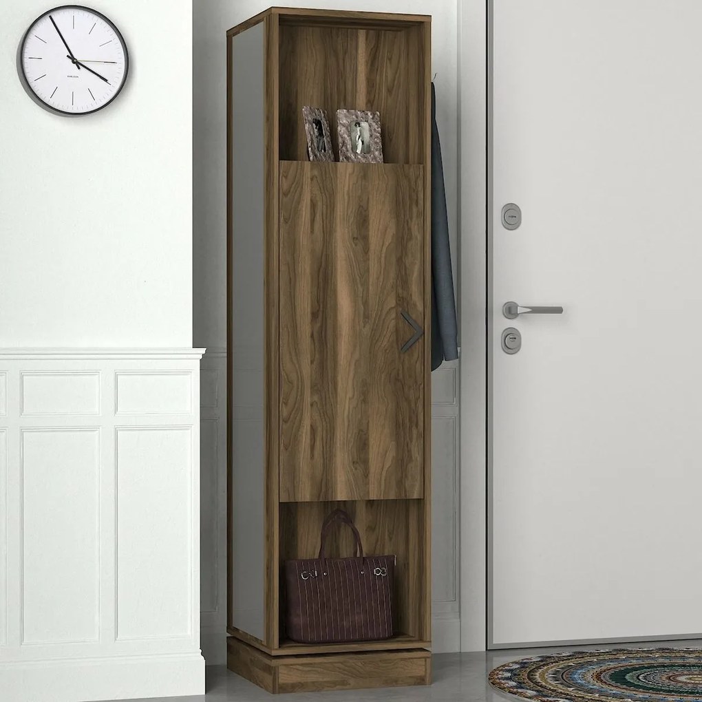 Forgó akasztó tükörrel Roll Walnut