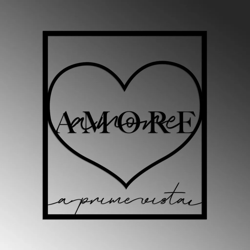 Amore fém fali dekoráció, 49×56 cm