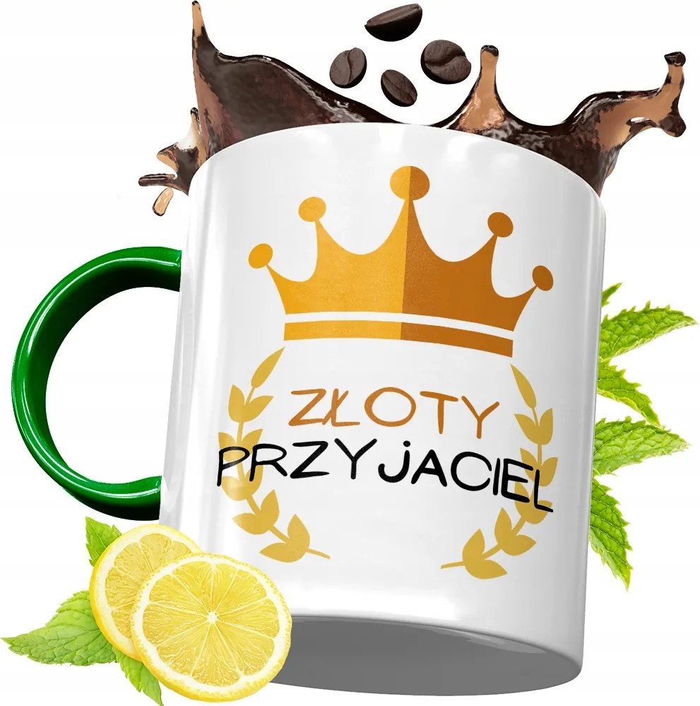 Zöld Bögre Barátnak Születésnapi Ajándék Nyomtatott Fotóval