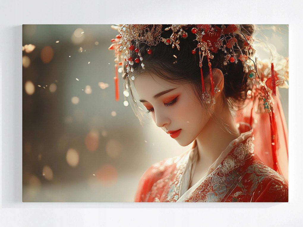 Poszter Portré Nő Lány Ázsia Hanfu Kína 60x40