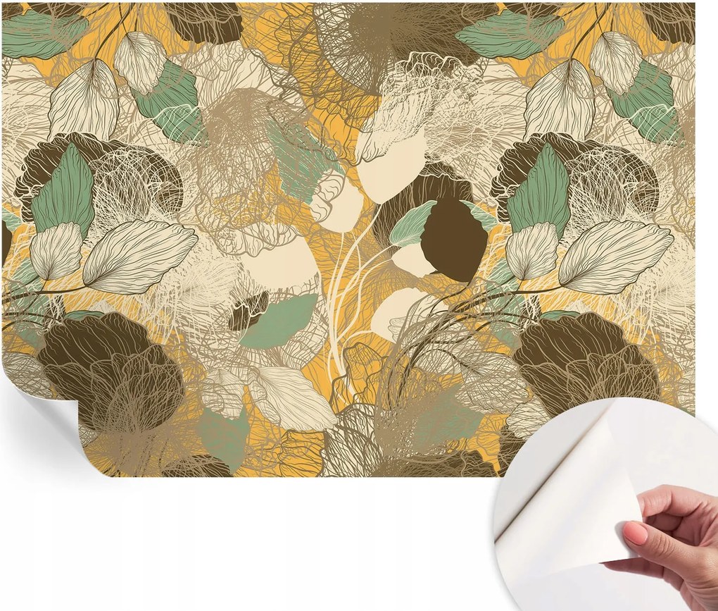 Dekoratív öntapadós fotótapéta irodába Növényi szépség 152x104 cm