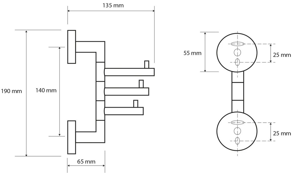 SAPHO XR211 X-Round forgatható háromkarú zár,ezüst
