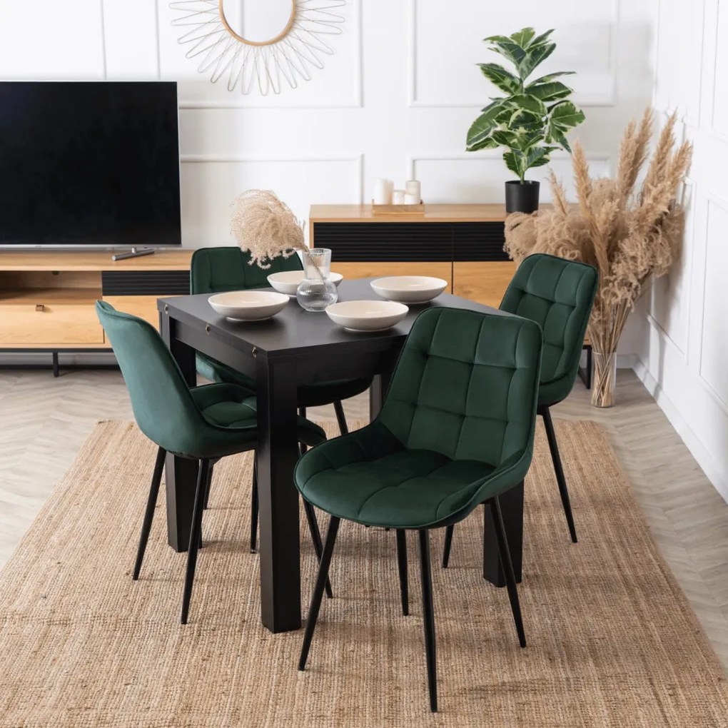 CHRIS szék zöld bársony