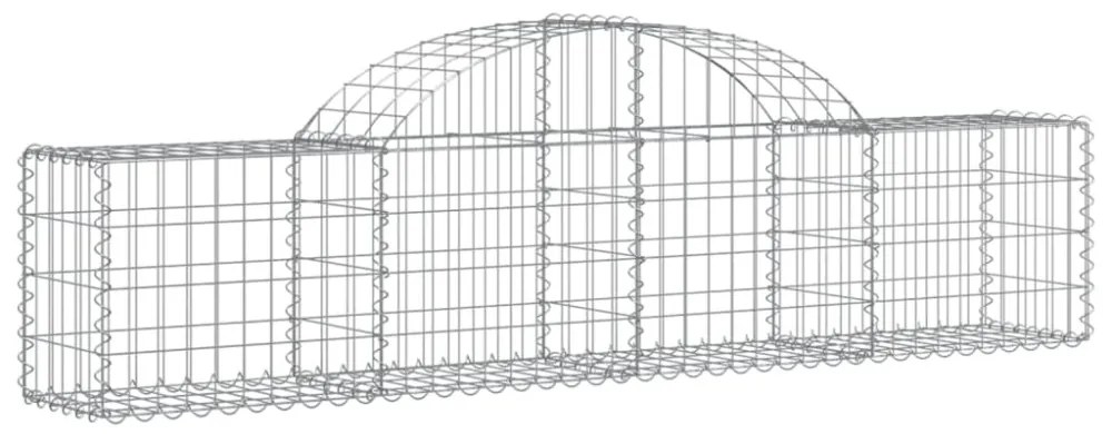 12 db íves horganyzott vas gabion kosár 200x30x40/60 cm