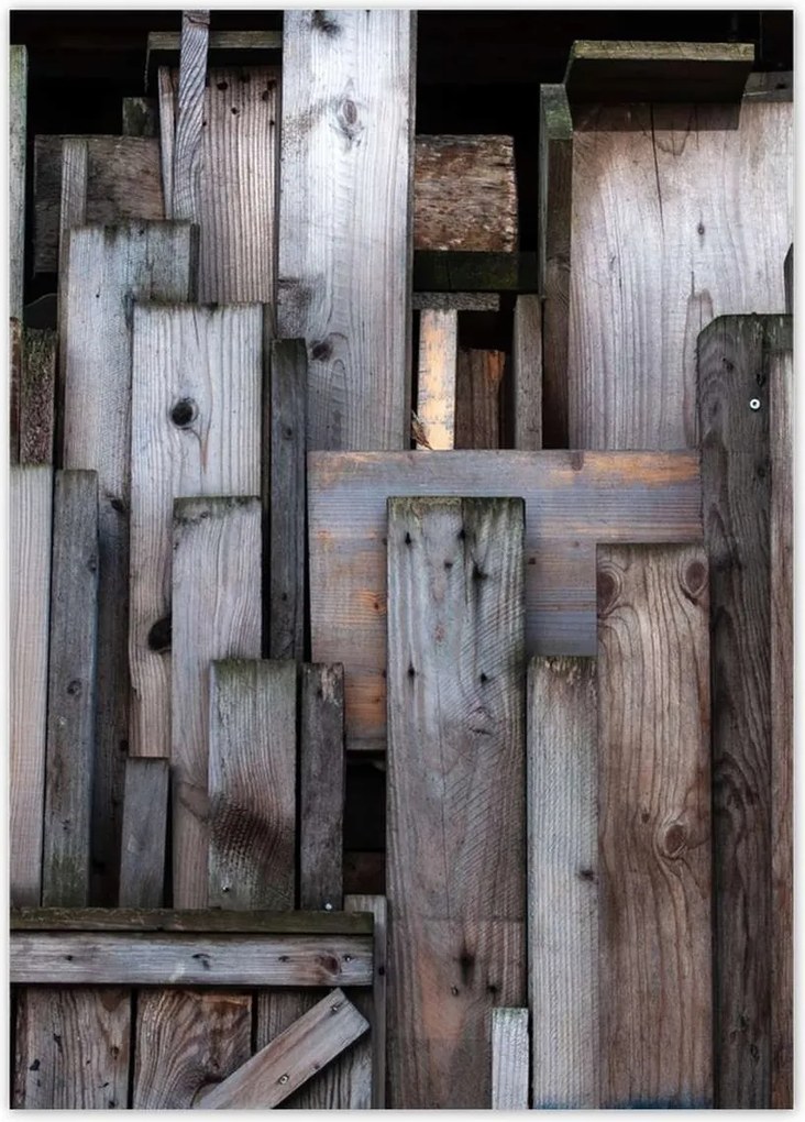 Poszterek 50x70 Régi deszkák 3D hatás