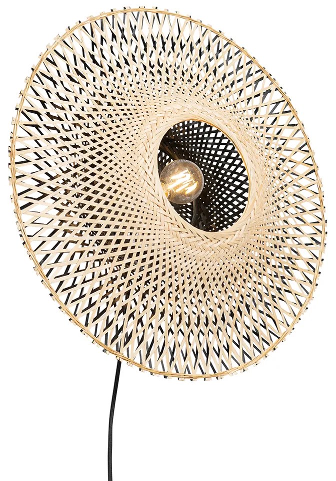 Okos fali lámpa bambusz 50 cm dugóval, Wi-Fi-vel A60 - Rina