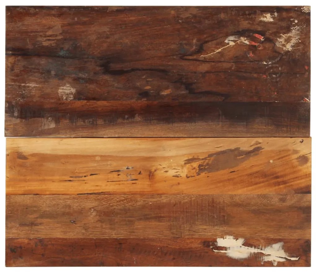 négyszögű tömör újrahasznosított fa asztallap 60x70 cm 15-16 mm