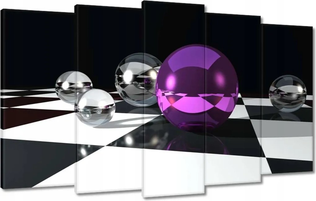 Vászonkép 100x60 Lila gömb a rácson