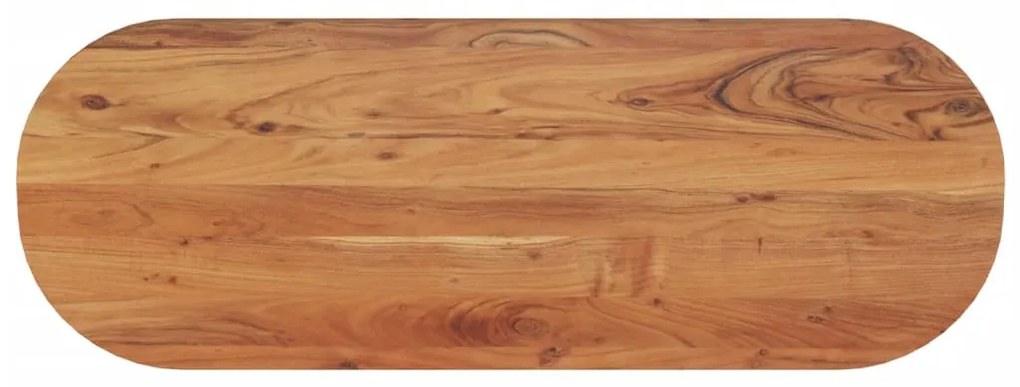 tömör akácfa ovális asztallap 110 x 40 x 2,5 cm
