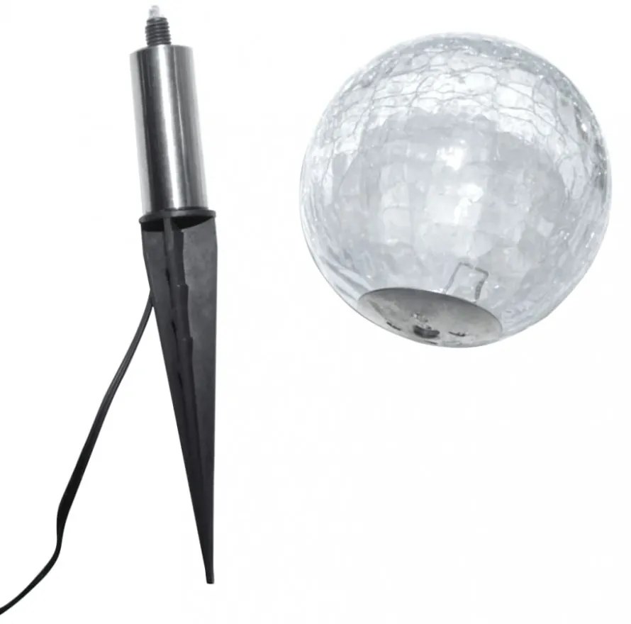 6 db LED kerti gömblámpa cövekkel és napelemmel