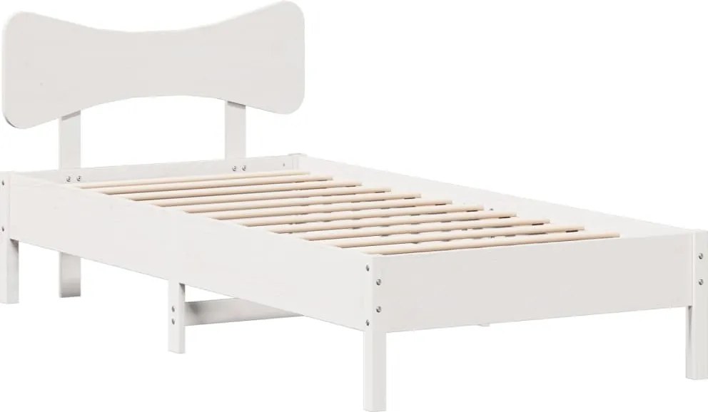 vidaXL fehér tömör fenyőfa ágykeret matrac nélkül 90 x 190 cm