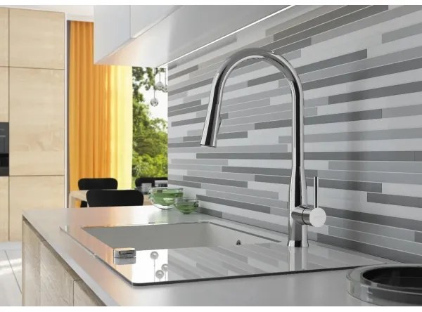 Deante BDH_072M - Mosogatócsap kihúzható permetezővel LUKRECJA fényezett króm