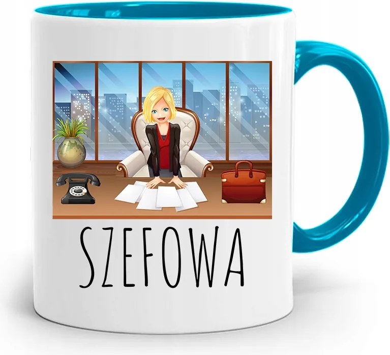 Kék Bögre Főnöknek Ajándék fényképes nyomtatással