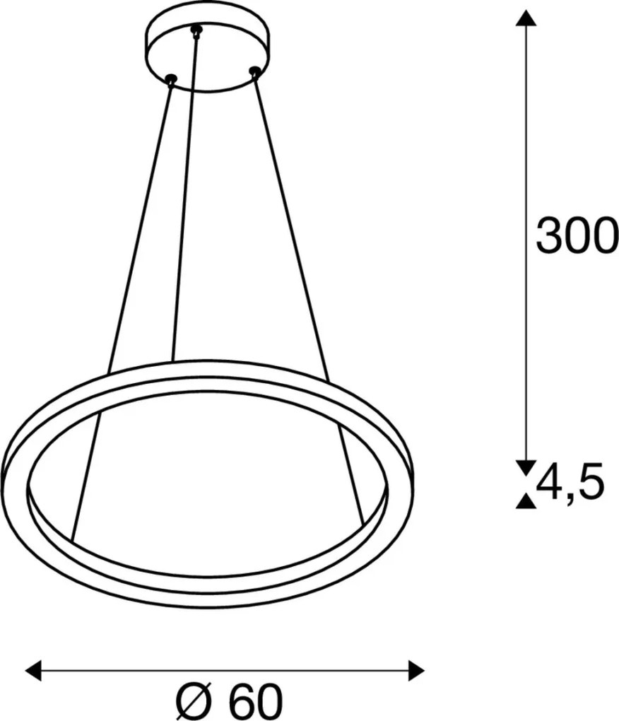 SLV 1004762 ONE Modern Led Függesztett Lámpa Fehér LED IP20