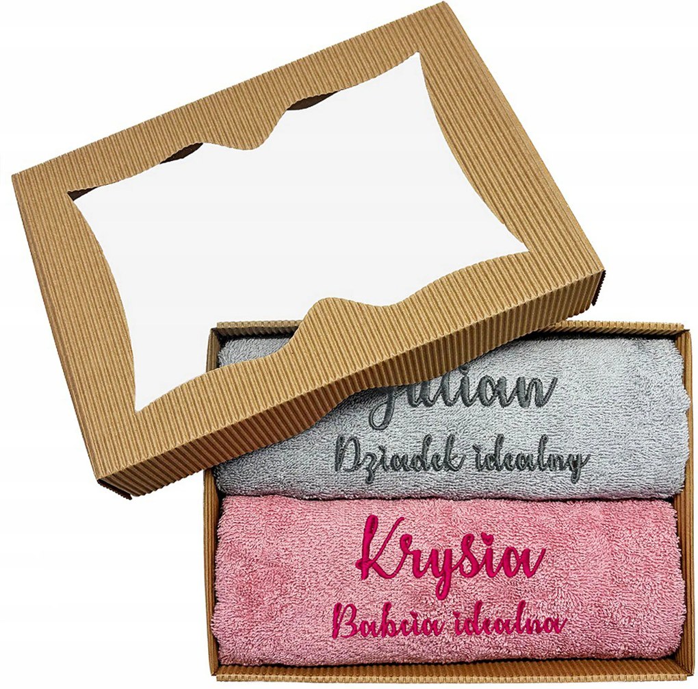 Törölközők Ajándék Nagymama Napja Nagypapa Törölköző Szett Személyre szabott hímzés