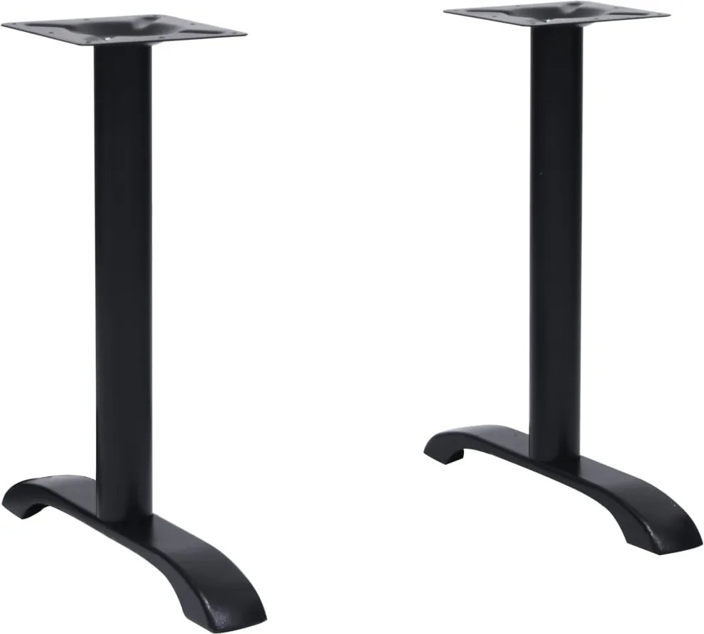 vidaXL 2 db fekete öntöttvas bisztróasztal lábak 61x8x72 cm