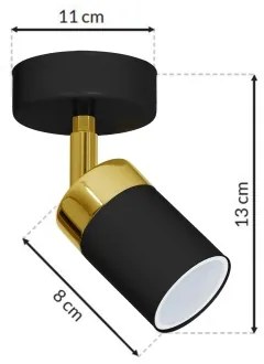 JOKER spotlámpa 1xGU10/25W/230V fekete/arany