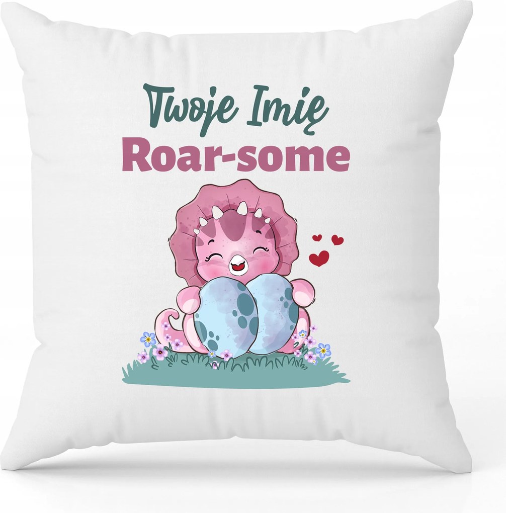 Párna Fehér 40 x 40 cm Személyre szabott Roar Some Mix Minták