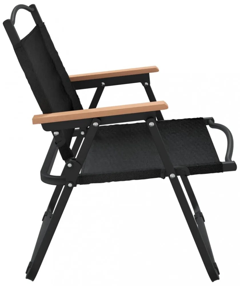 2 db fekete oxford szövet camping szék 54 x 43 x 59 cm
