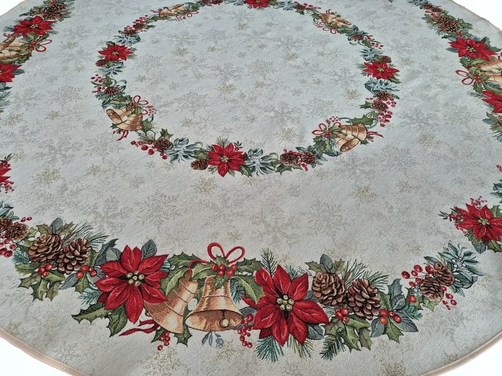 165 cm-es Abrosz kerek karácsonyi dísz