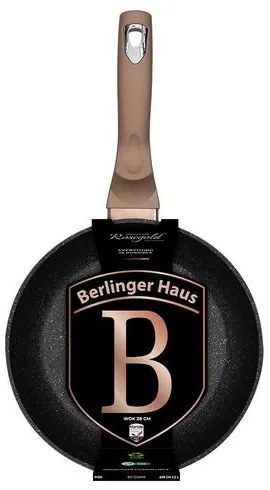 BerlingerHaus Wok (28 cm) Metallic Line Rose Gold Edition BH/1512NPR