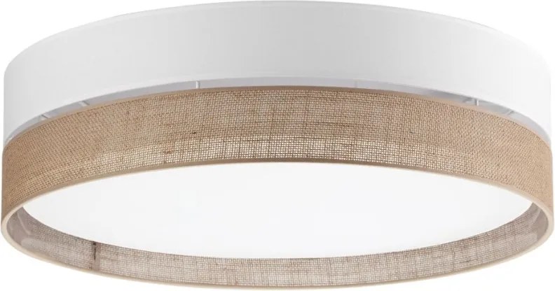 TK LIGHTING 6578 LINOBIANCO Ernyős Mennyezeti Lámpa Fehér, Barna E27 IP20