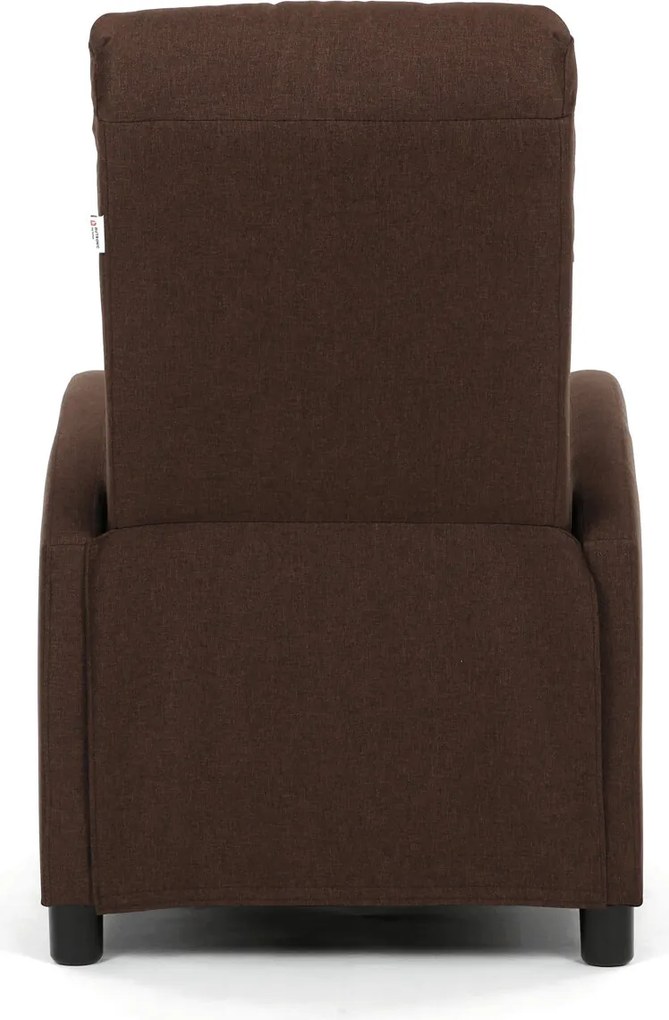 Polohovací křeslo, hnědá, látka, TV-W3397 BR2