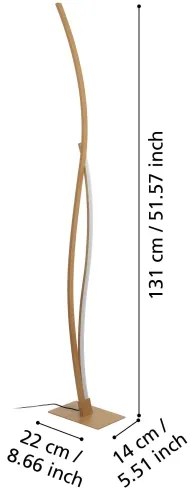 Eglo 901214 - LED Állólámpa GRISOLIA LED/20W/230V 4000K bézs