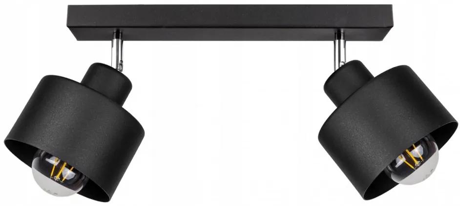 Glimex LAVOR állítható mennyezeti lámpa fekete 2x E27 + ajándék LED izzók