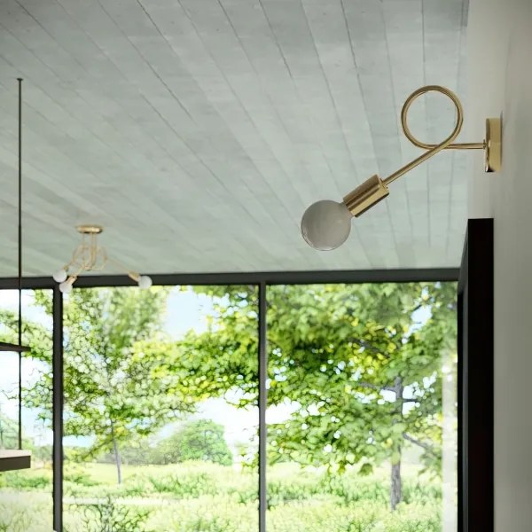 Sollux SL.1437 - Felületre szerelhető csillár  LOOP 3xE27/15W/230V arany