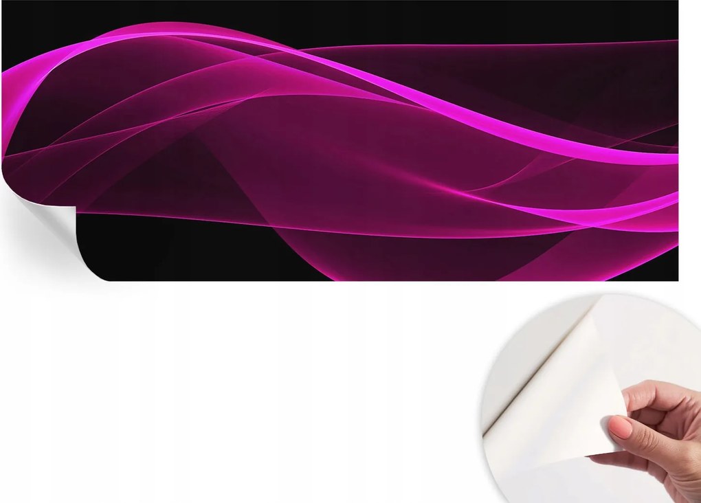 Öntapadós Fali Fotótapéta Hálószobába Rózsaszín szalagok 250x104 cm