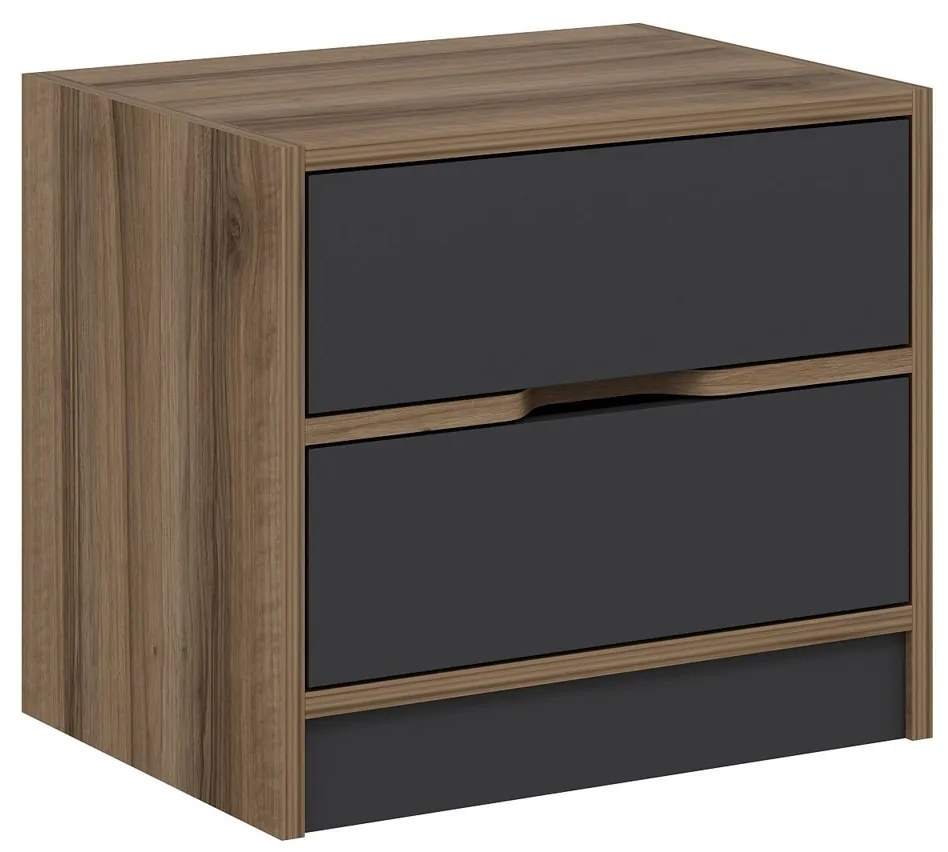 Elina Walnut Anthracite éjjeliszekrény