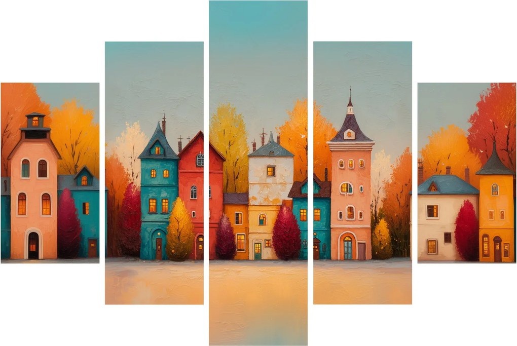 Kép - Őszi falu (150x105 cm)