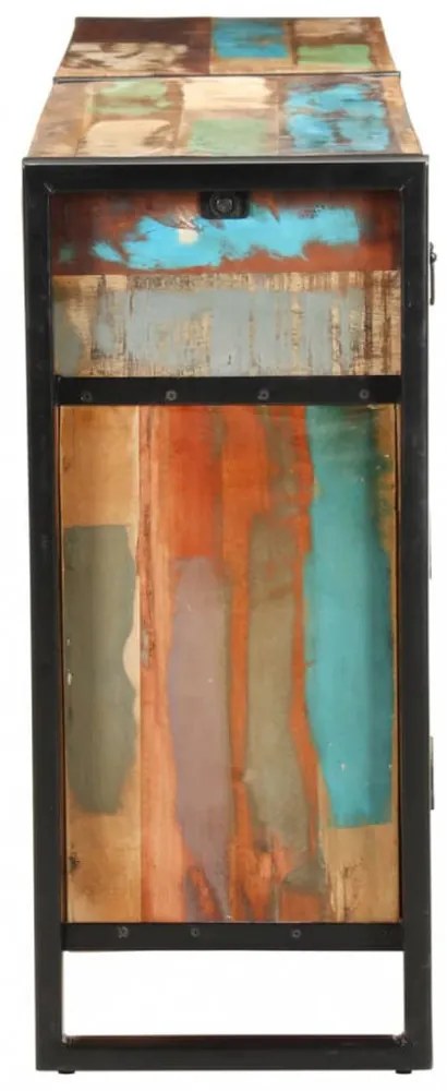 tömör újrahasznosított fa tálalószekrény 172 x 35 x 80 cm