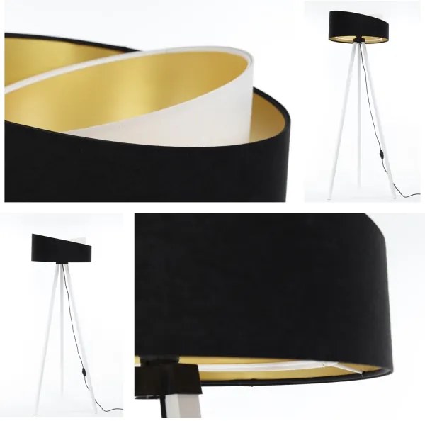 Állólámpa GALAXY 1xE27/60W/230V fekete/fehér