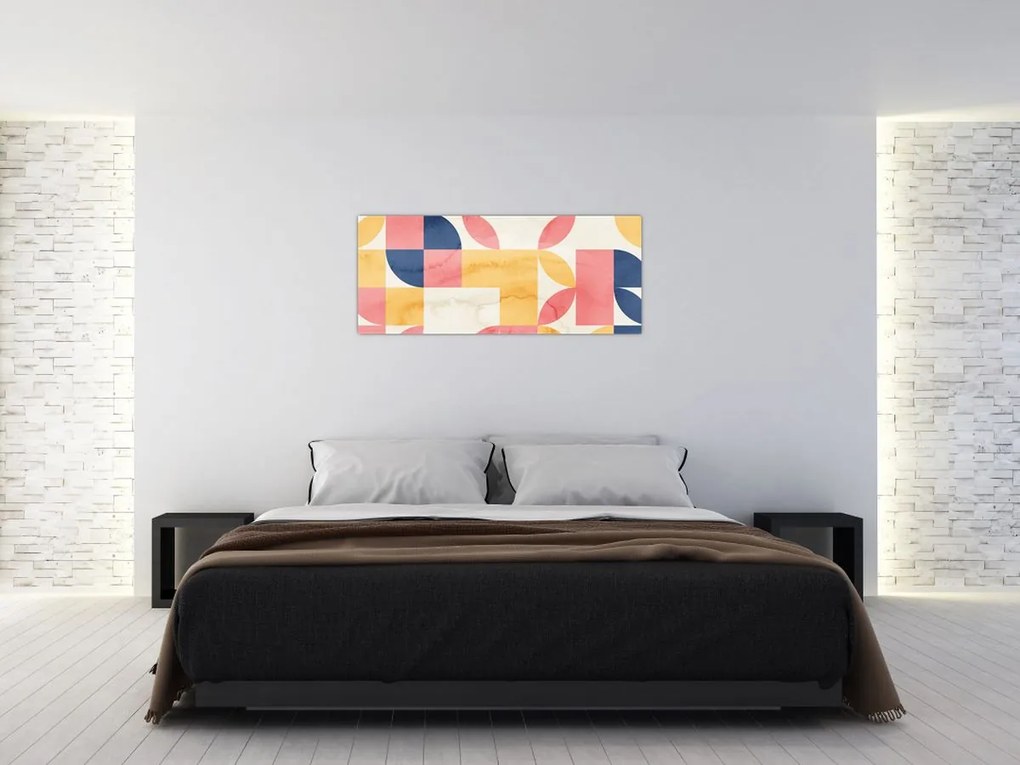 Kép - Absztrakció retro mintákkal (120x50 cm)