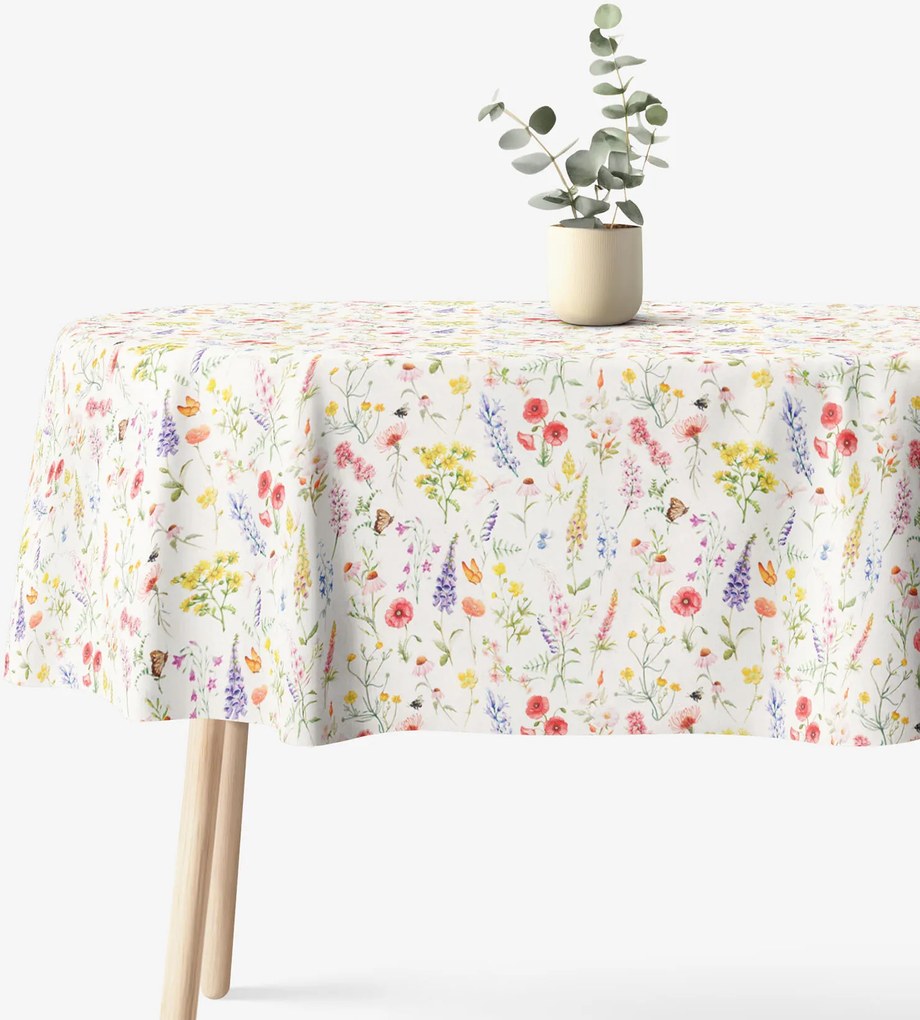 Goldea ovális dekoratív terítő valencia - virágzó mező 140 x 200 cm