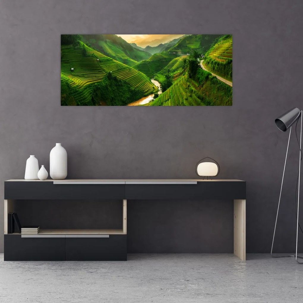 Kép - Mu Cang Chai rizsteraszok (120x50 cm)