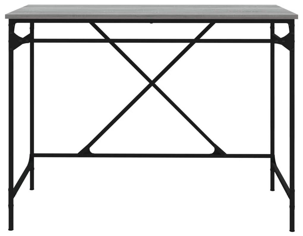 Szürke sonoma színű szerelt fa íróasztal 100x50x75 cm