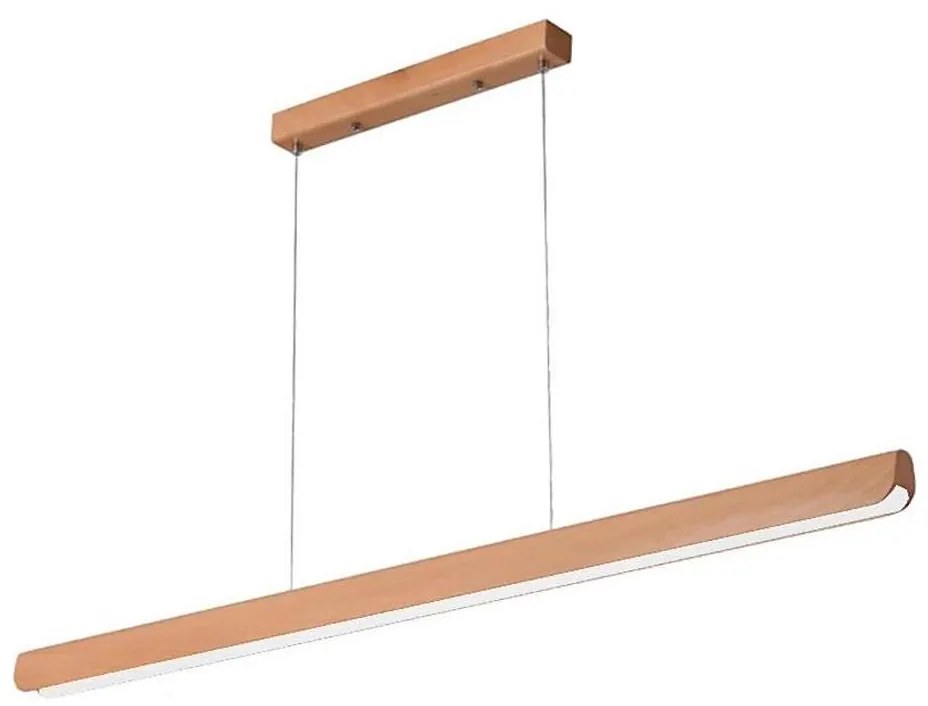 LED Csillár zsinóron LED/26W/230V 4000K 150 cm bükkfa/tömör fa