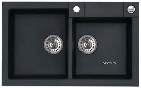 Alveus Rock 90 mosogatótálca fekete 78x18 cm 1090965
