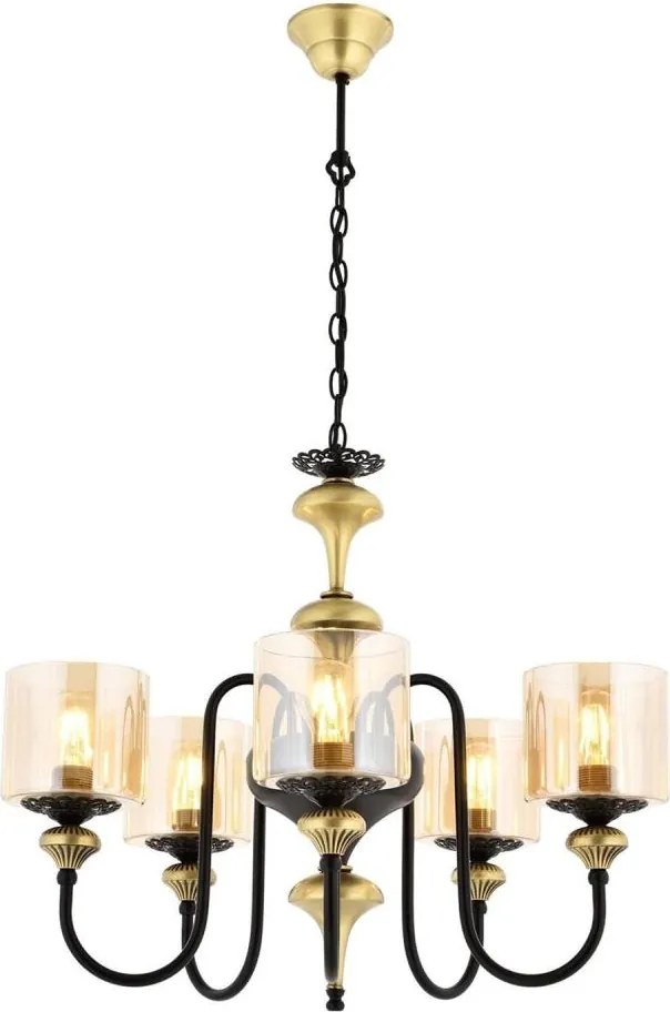 Láncos csillár BUSAN 5xE27/40W/230V arany