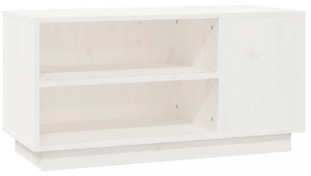 fehér tömör fenyőfa TV-szekrény 80 x 35 x 40,5 cm