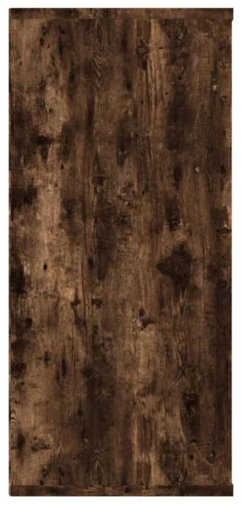 füstös tölgy színű szerelt fa könyv-/tálalószekrény 66x30x98 cm